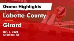 Labette County  vs Girard  Game Highlights - Oct. 3, 2020