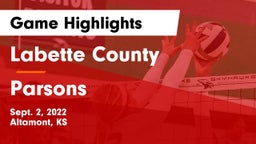 Labette County  vs Parsons  Game Highlights - Sept. 2, 2022
