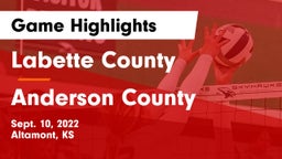 Labette County  vs Anderson County  Game Highlights - Sept. 10, 2022