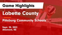 Labette County  vs Pittsburg Community Schools Game Highlights - Sept. 20, 2022