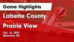 Labette County  vs Prairie View  Game Highlights - Oct. 16, 2022