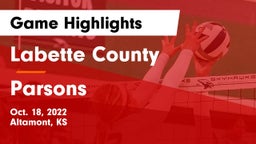 Labette County  vs Parsons  Game Highlights - Oct. 18, 2022