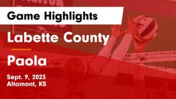 Labette County  vs Paola  Game Highlights - Sept. 9, 2023