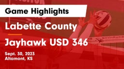 Labette County  vs Jayhawk USD 346 Game Highlights - Sept. 30, 2023