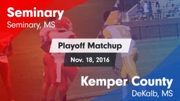 Matchup: Seminary vs. Kemper County  2016