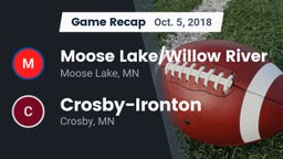 Recap: Moose Lake/Willow River  vs. Crosby-Ironton  2018