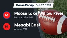 Recap: Moose Lake/Willow River  vs. Mesabi East  2018