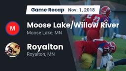 Recap: Moose Lake/Willow River  vs. Royalton  2018