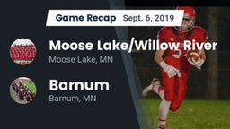 Recap: Moose Lake/Willow River  vs. Barnum  2019