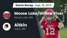 Recap: Moose Lake/Willow River  vs. Aitkin  2019