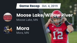 Recap: Moose Lake/Willow River  vs. Mora  2019