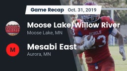 Recap: Moose Lake/Willow River  vs. Mesabi East  2019