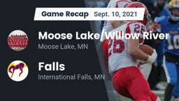Recap: Moose Lake/Willow River  vs. Falls  2021