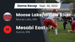 Recap: Moose Lake/Willow River  vs. Mesabi East  2022