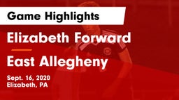 Elizabeth Forward  vs East Allegheny  Game Highlights - Sept. 16, 2020
