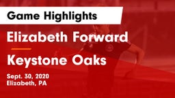 Elizabeth Forward  vs Keystone Oaks  Game Highlights - Sept. 30, 2020