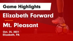 Elizabeth Forward  vs Mt. Pleasant  Game Highlights - Oct. 25, 2021