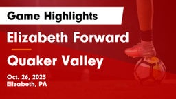 Elizabeth Forward  vs Quaker Valley Game Highlights - Oct. 26, 2023