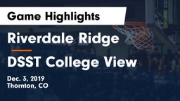 Riverdale Ridge vs DSST College View Game Highlights - Dec. 3, 2019