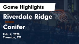 Riverdale Ridge vs Conifer  Game Highlights - Feb. 4, 2020