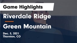 Riverdale Ridge  vs Green Mountain  Game Highlights - Dec. 3, 2021
