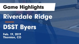 Riverdale Ridge vs DSST Byers Game Highlights - Feb. 19, 2019