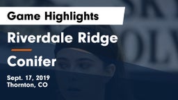 Riverdale Ridge vs Conifer  Game Highlights - Sept. 17, 2019