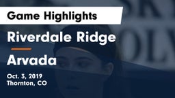 Riverdale Ridge vs Arvada  Game Highlights - Oct. 3, 2019