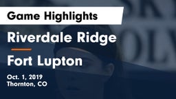 Riverdale Ridge vs Fort Lupton Game Highlights - Oct. 1, 2019