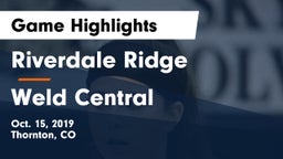 Riverdale Ridge vs Weld Central  Game Highlights - Oct. 15, 2019