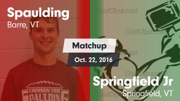 Matchup: Spaulding vs. Springfield Jr  2016