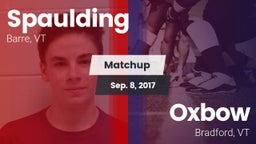 Matchup: Spaulding vs. Oxbow  2017