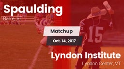 Matchup: Spaulding vs. Lyndon Institute 2017