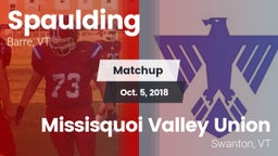 Matchup: Spaulding vs. Missisquoi Valley Union  2018