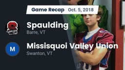 Recap: Spaulding  vs. Missisquoi Valley Union  2018