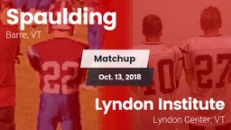 Matchup: Spaulding vs. Lyndon Institute 2018