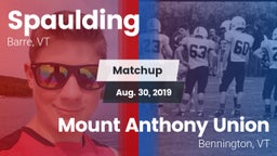 Matchup: Spaulding vs. Mount Anthony Union  2019