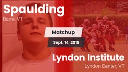 Matchup: Spaulding vs. Lyndon Institute 2019