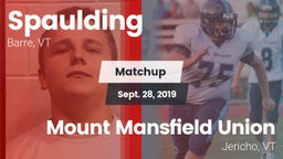 Matchup: Spaulding vs. Mount Mansfield Union  2019