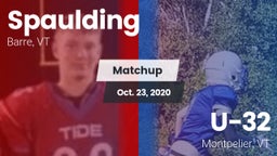 Matchup: Spaulding vs. U-32  2020