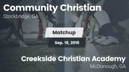 Matchup: Community Christian vs. Creekside Christian Academy 2016