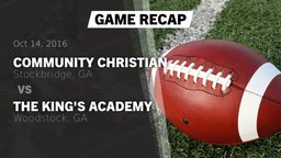 Recap: Community Christian  vs. The King's Academy 2016