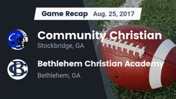 Recap: Community Christian  vs. Bethlehem Christian Academy  2017