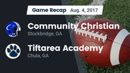Recap: Community Christian  vs. Tiftarea Academy  2017