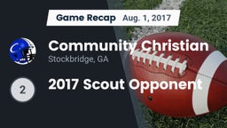 Recap: Community Christian  vs. 2017 Scout Opponent 2017