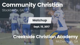 Matchup: Community Christian vs. Creekside Christian Academy 2017