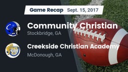 Recap: Community Christian  vs. Creekside Christian Academy 2017