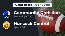 Recap: Community Christian  vs. Hancock Central  2018