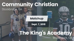 Matchup: Community Christian vs. The King's Academy 2018
