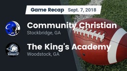 Recap: Community Christian  vs. The King's Academy 2018